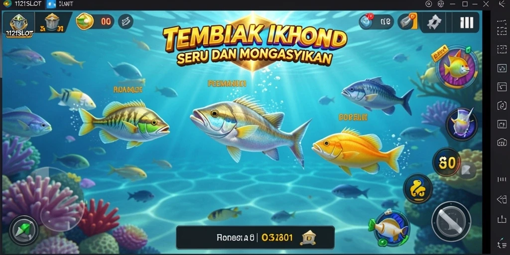 Tampilan gameplay menembak ikan yang mendebarkan di 1121SLOT.