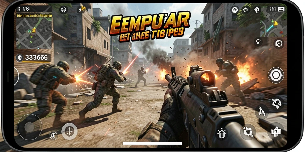 Tangkapan layar menunjukkan aksi mendebarkan gameplay TPS di 333666.