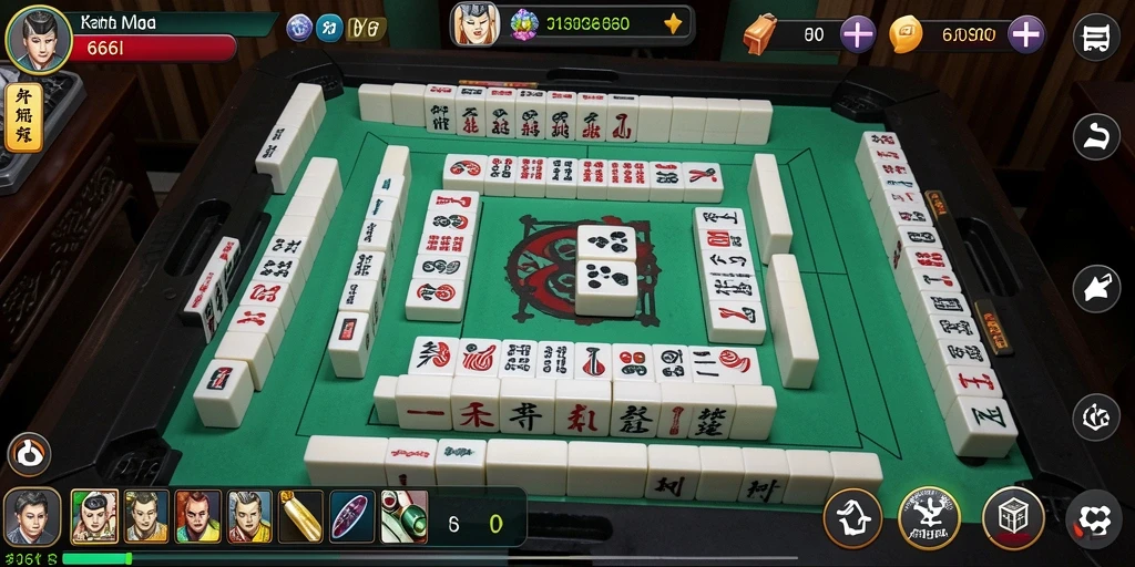 Screenshot utama 666I menampilkan gameplay Mahjong yang dinamis dan menarik.