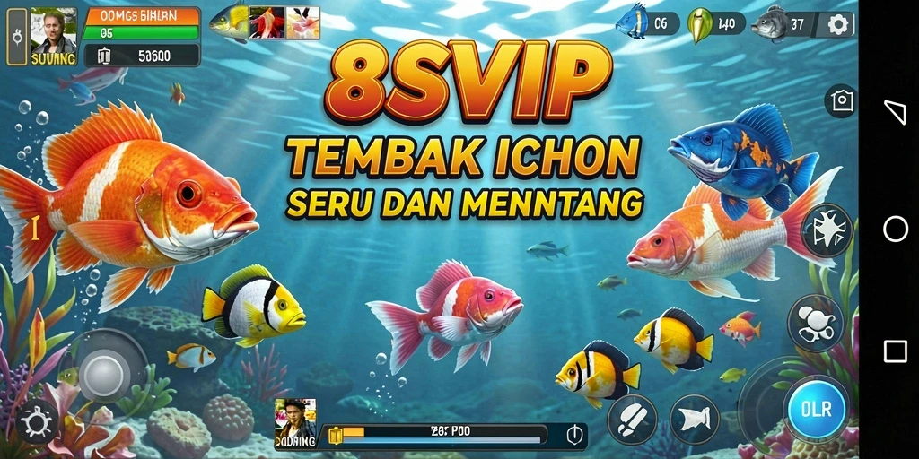 Gameplay Tembak Ikan seru di 8SVIP yang penuh warna.