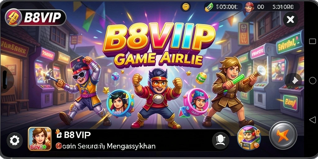 Tampilan gameplay seru dan penuh aksi di B8VIP yang menggugah semangat.