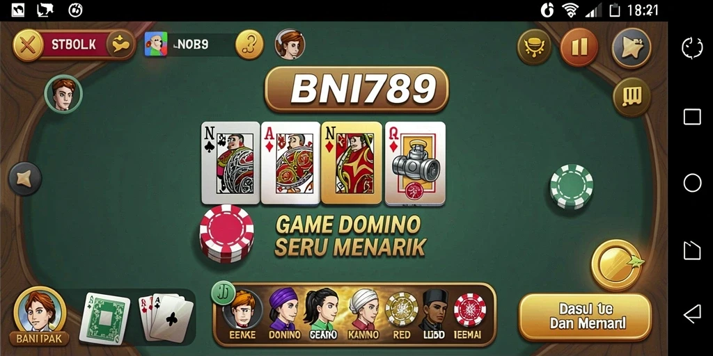 Tampilan gameplay seru di aplikasi BNI789 dengan teman.