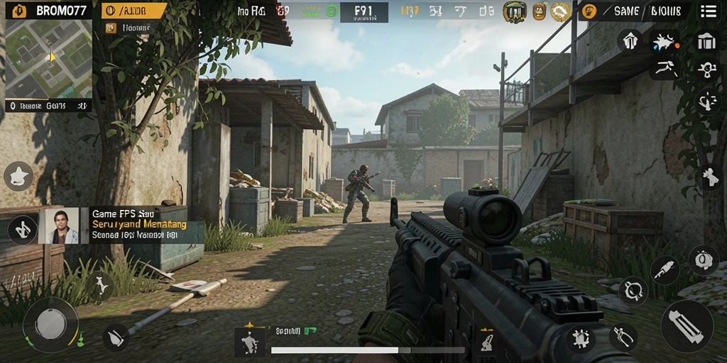 Tampilan gameplay BROMO77 yang mendebarkan dan penuh aksi.