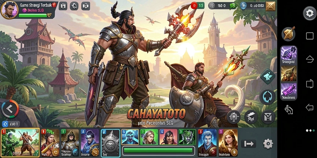 Screenshot gameplay CAHAYATOTO dengan aksi strategi epik.