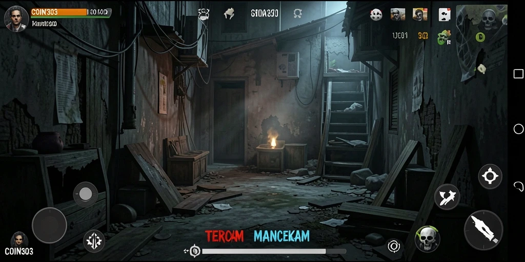Tampak gameplay COIN303 yang menegangkan dan mencekam.