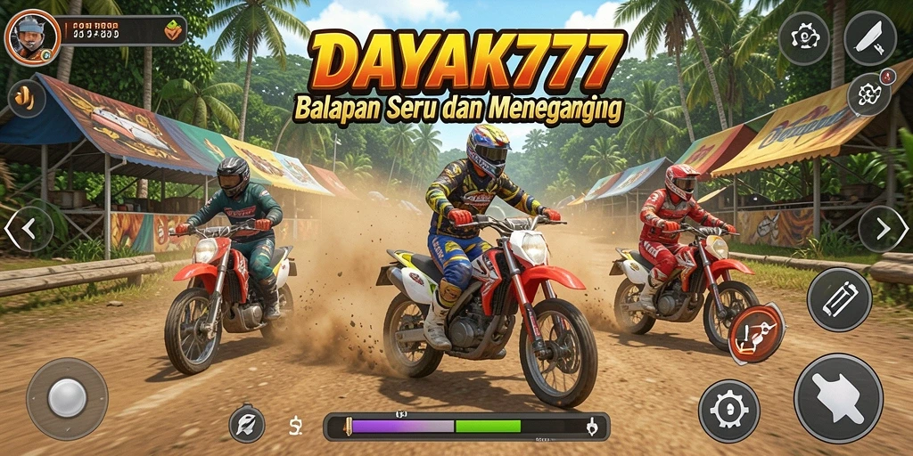 Tampilan gameplay racing yang mendebarkan dan penuh aksi.