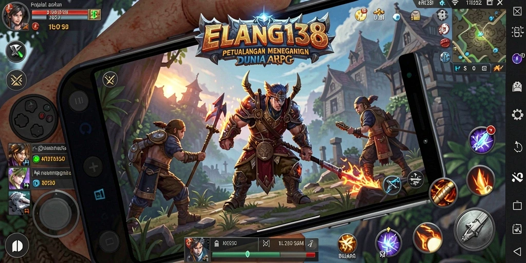 Screenshot ELANG138 menampilkan aksi seru petualangan ARPG di dunia luar.