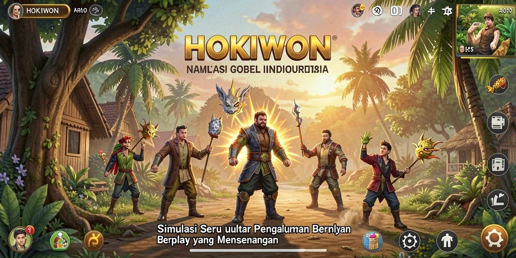 Screenshot menunjukkan gameplay menarik dari HOKIWON di dunia simulasi.