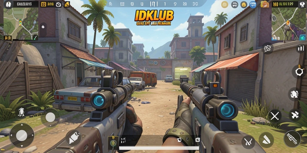 Screenshot IDKLUB menampilkan aksi tempur yang mendebarkan.