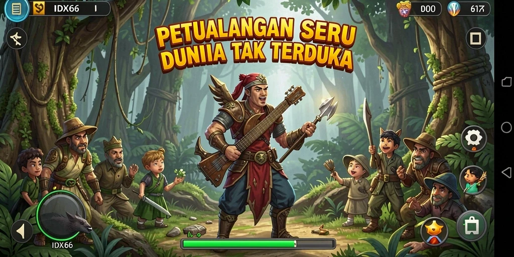 Screenshot gameplay IDX66 menampilkan momen petualangan yang mendebarkan.