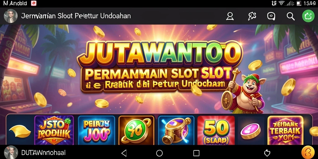 Tampilan gameplay menarik dari JUTAWANTOTO dengan ragam tema slot.