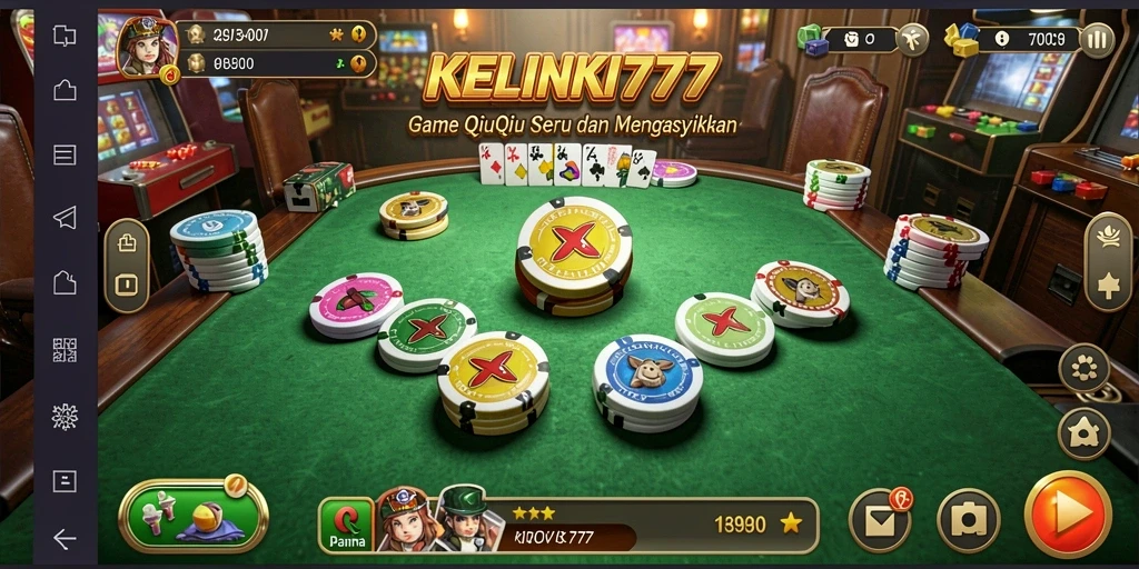 Tampilan gameplay seru dari KELINCI777 saat bermain QiuQiu.