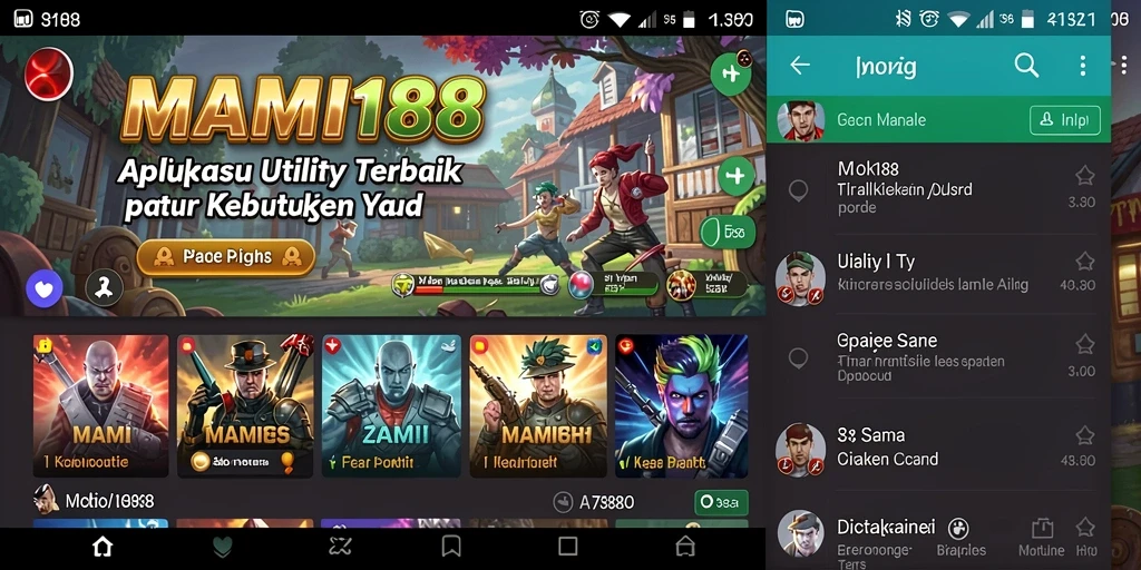 Tampilan intuitif MAMI188 dengan berbagai fitur Utility.