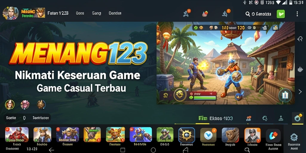 Tampilan gameplay seru dan mengasyikkan dari MENANG123.