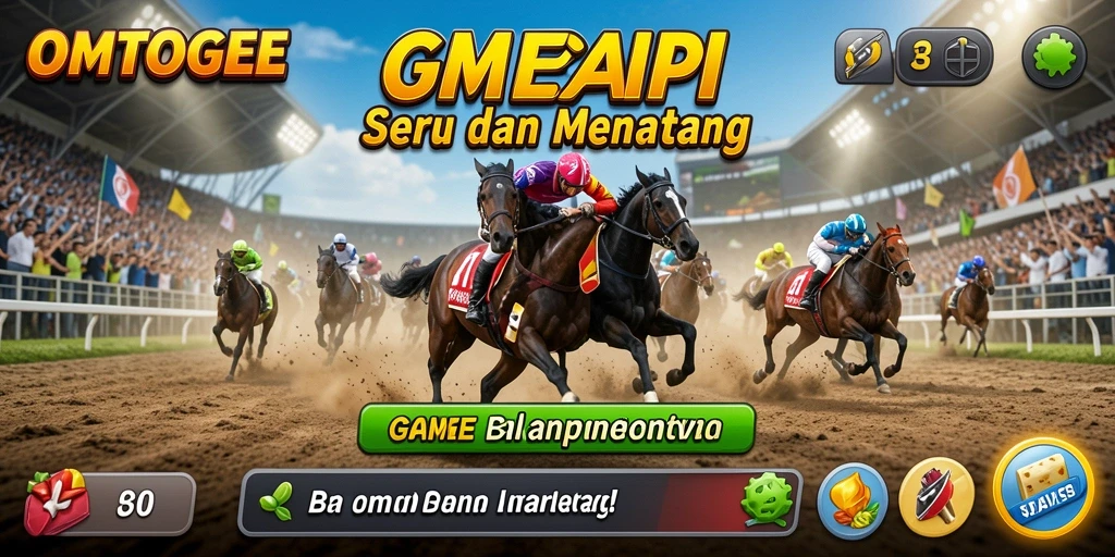 Screenshot gameplay balapan yang mendebarkan di OMTOGEL.