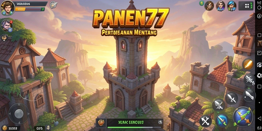 Tampilan gameplay menarik dari PANEN77 dengan aksi Tower Defense.