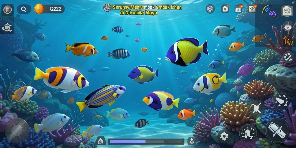 Screenshot gameplay menembak ikan di QQ222.