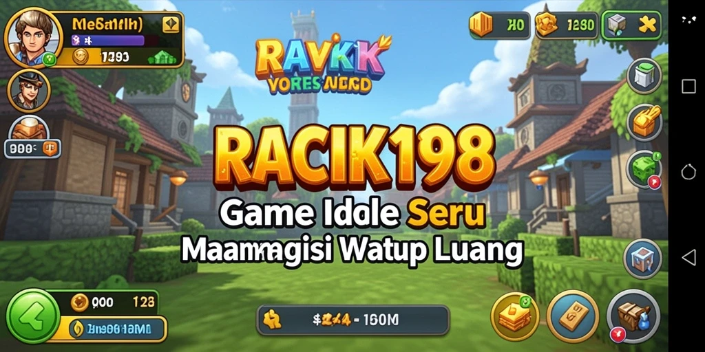 Tampilan gameplay seru di RACIK198 dengan fitur Idle yang menarik.