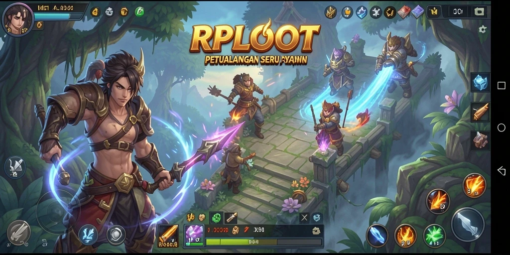 Screenshot gameplay RPLOOT menunjukkan petualangan menantang dalam dunia yang penuh misteri.