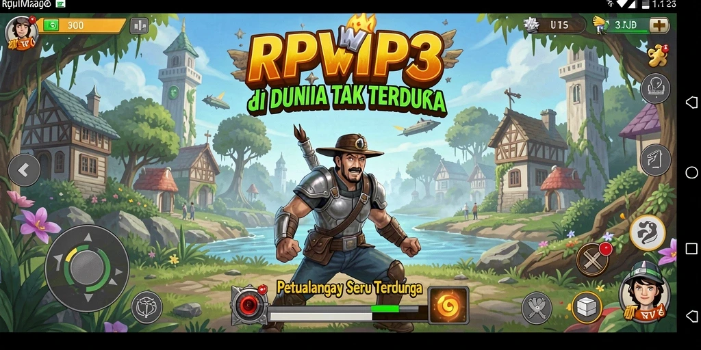 Tampilan gameplay RPVIP3 dalam dunia petualangan yang menakjubkan.