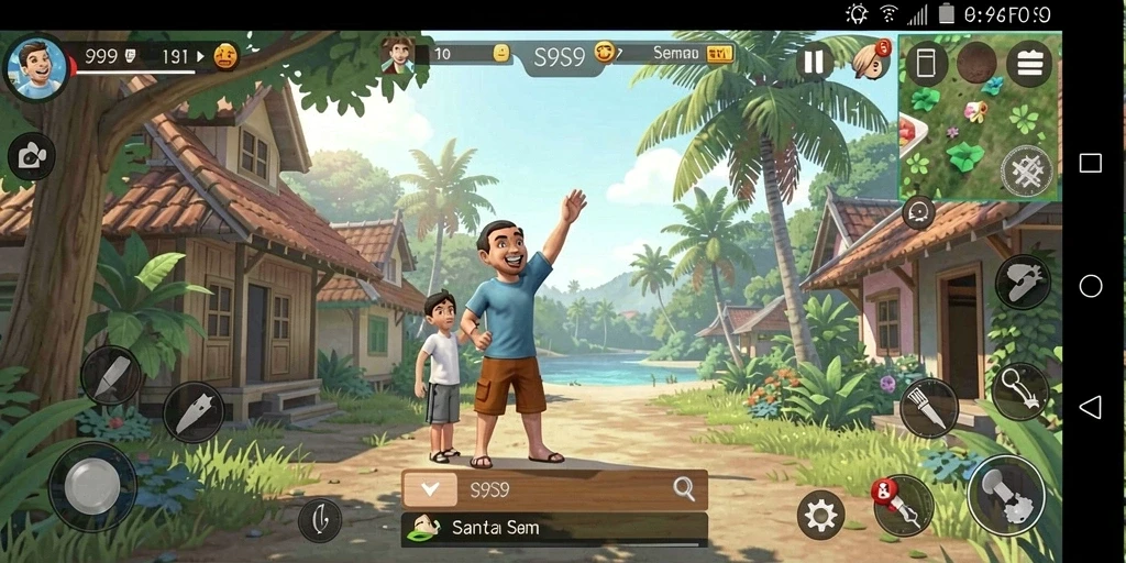 Screenshot gameplay S9S9 dengan grafis menarik dan level menantang.