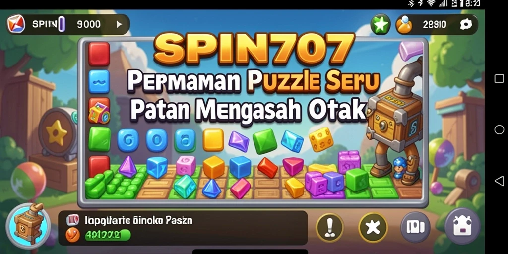 Tampilan gameplay <strong>SPIN707</strong> menunjukkan teka-teki menantang yang penuh warna.