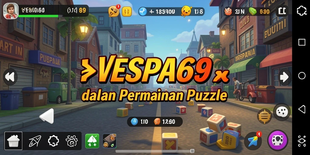 Tampilan gameplay VESPA69 yang seru dalam Puzzle.