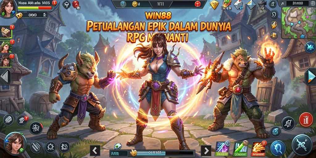 Screenshot WIN88 menampilkan aksi petualangan RPG yang mendebarkan.