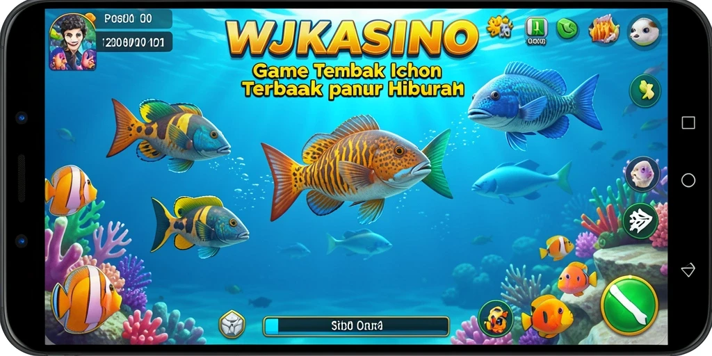 Tampilan gameplay menarik dalam game Tembak Ikan WJKASINO.