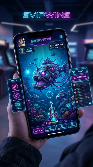 Tampilan beranda aplikasi svipwins dengan daftar aplikasi populer.